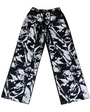 Screen print Pleather Wide Leg Pants